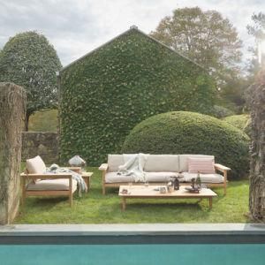 2020 New Outdoor Solid Wood Three-Person Sofa Bed Garden Villa Garden European Sofa Indoor Living Room Sofa Outdoor Sofa