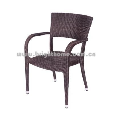 Popular Aluminium Frame PE Rattan Weaving Outdoor Arm Chair