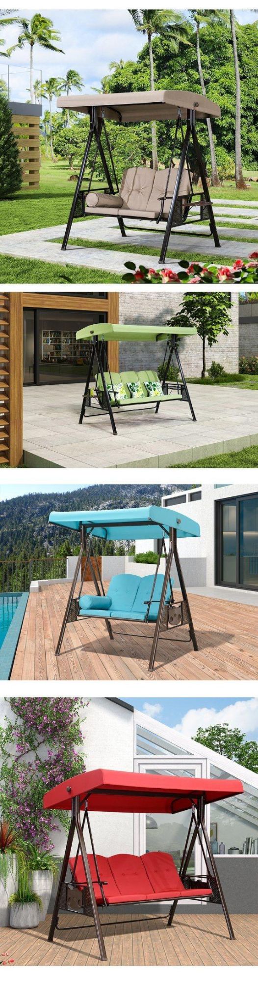 Panamanian Three Person Swing Chair Indoor Outdoor Hanging Basket Rattan Chair