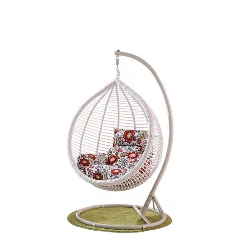 Home Garden Hanging Rattan Wicker Headrest Outdoor Leisure Swing Chair