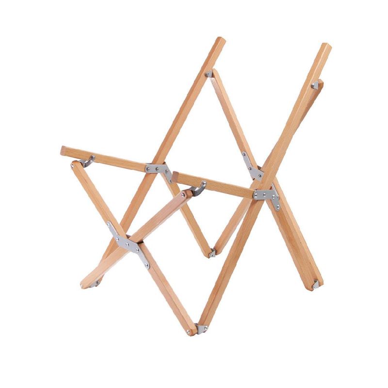 Luxury Wood Roll Top Camping Wooden Canvas Beach Lounge Chair