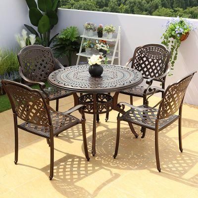 Cast Aluminum Table Chair Single/Seat Sofa Set Design Outdoor Garden Furniture