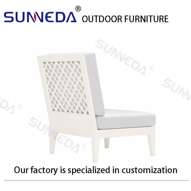 Popular Sectional Comfortable Durable Aluminium Alloy Foam Sofa Outdoor Furniture