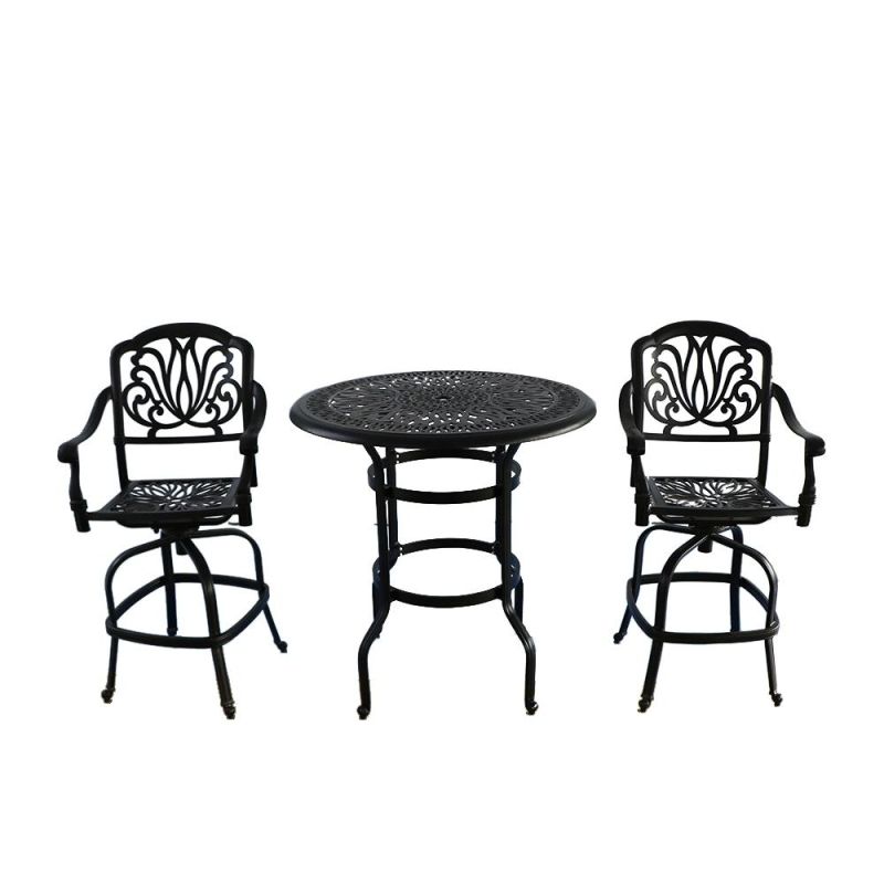 Oval Garden Dining Table Cast Aluminium Patio Dining Table Furniture Sets