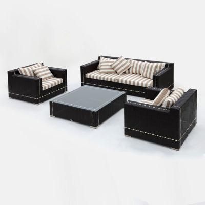 Modern Hotel Rattan Furniture Synthetic Outdoor Wicker Sofa (4302)