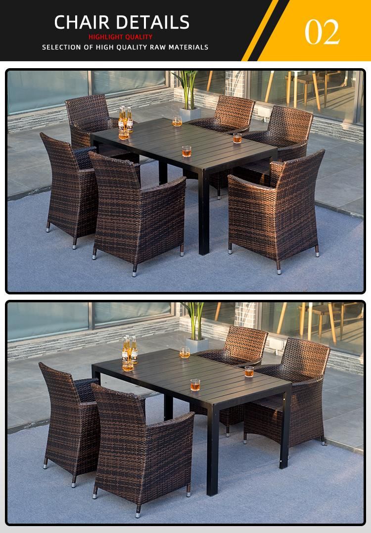 Rattan Outdoor Furniture/Outdoor Courtyard Dining Table and Chair