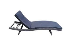 Outdoor Garden Rattan Wicker Furniture Adjustable Back Sunbed Sun Lounger