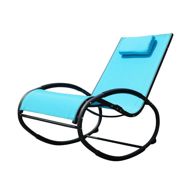 Outdoor Zero Gravity Sun Lounger Chair with Detachable Headrest Pillow