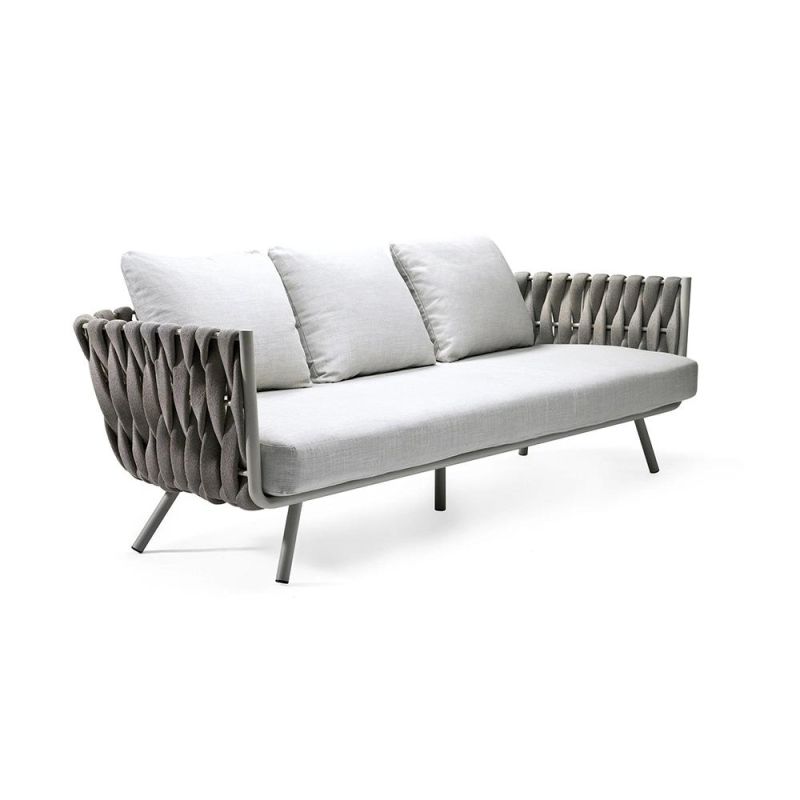 Modern Leather Outdoor Garden Rattan Wicker Sofa Set