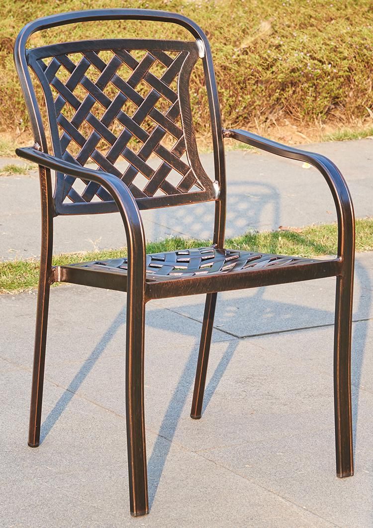Metal Chairs Dining Stackable Garden Chairs Modern Set for Patio