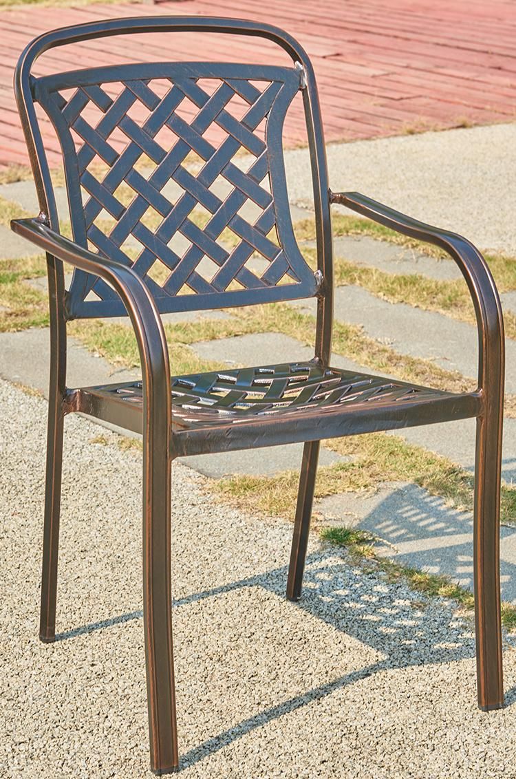 Metal Chairs Dining Stackable Garden Chairs Modern Set for Patio