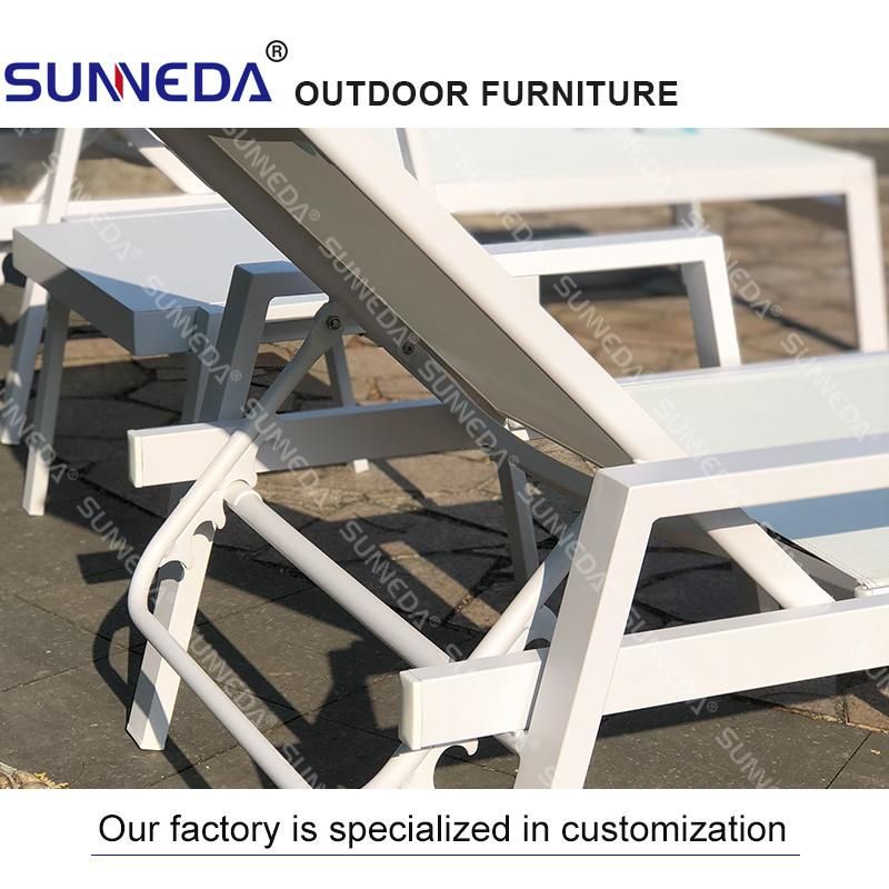 Sunneda Outdoor Garden Hotel Patio Resort Beach Furniture Aluminum Sofa Chair Lounge & Parasol