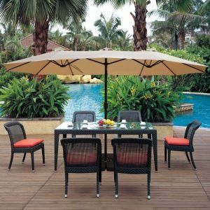 Luxury Patio Outdoor Double Head Garden Umbrella Sun Umbrella Parasol