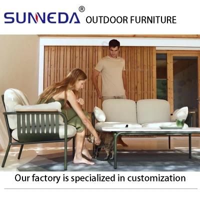 Local Custom Hard Aluminum Frame White Optional Cushions Sun Furniture