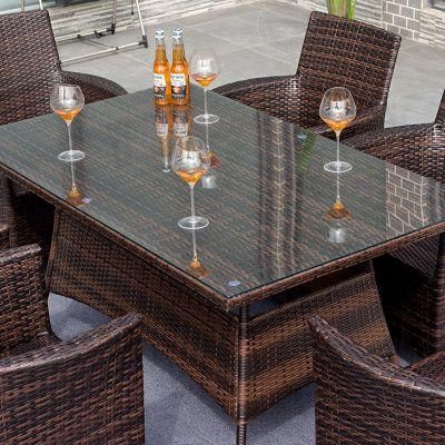 Waterproof Outdoor Rattan Dining Table and Home Chair Set