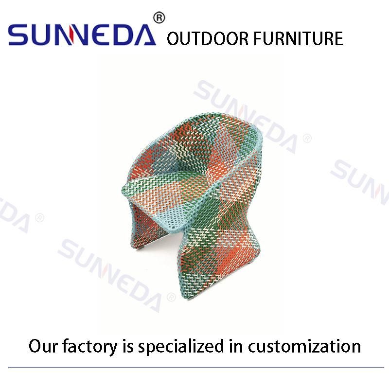 Outdoor Garden Presentable Simple Chair with HPL Plate Tea Table