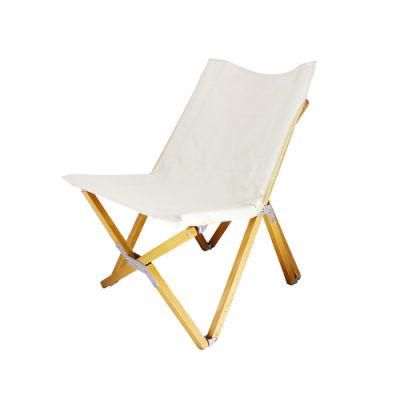 Wooden Canvas Beach Chair Lounge Chair Camping Folding Chair