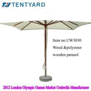 2*2m Sun Outdoor Wooden Garden Umbrella