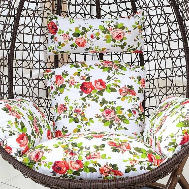Popular Leisure Patio Garden Round Rattan Metal Swing Chair