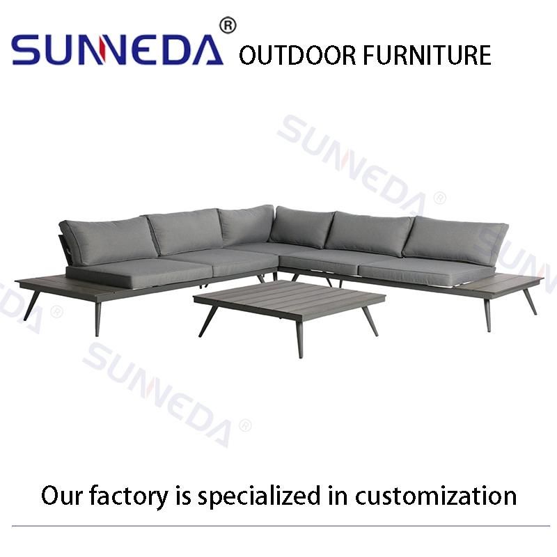 Outdoor Furniture Aluminum Leisure Home Modern Patio Aluminum Sofa Garden