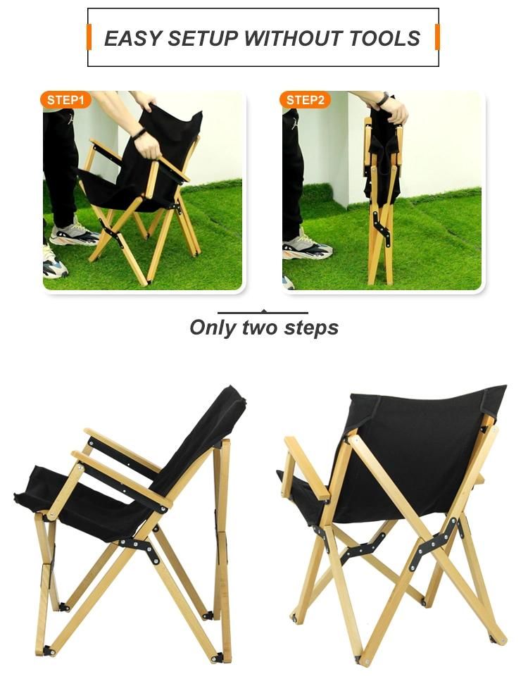 High Quality Beech Frame Camping Chair