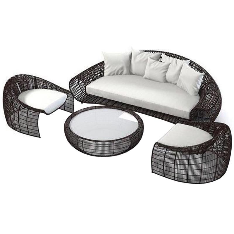 Nordic Outdoor Rattan Sofa Combination Hotel Villa Garden Furniture