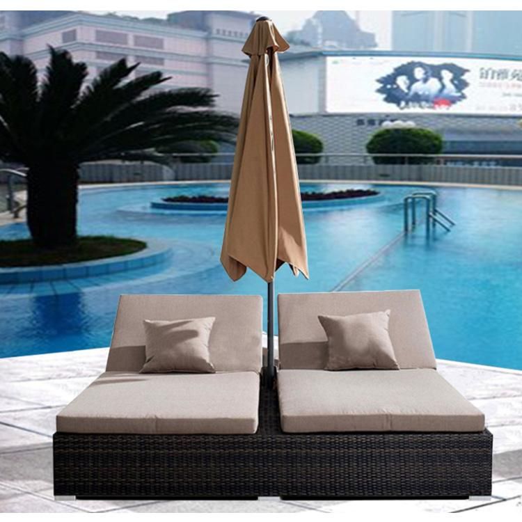 Popular Outdoor Leisure Modern Comfortable Cushion Rattan Chaise Lounge Chair