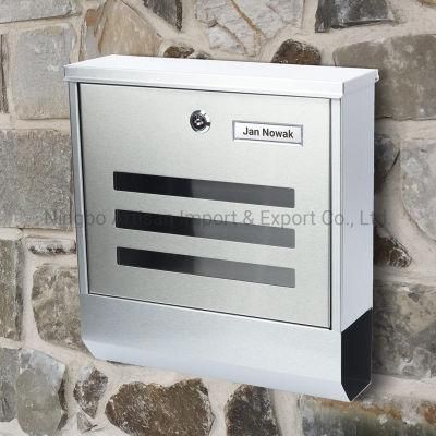 Outdoor Garden Letterbox Postbox Stainless Steel Box Mailbox