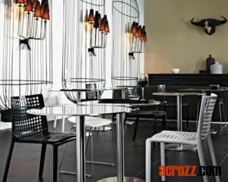 Outdoor Furniture Nylon Stackable Side Chair