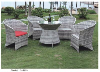 Rattan Outdoor Furniture Sets for Garden Coffee Table Chairs, Wicker Garden Furniture Sets with 4PCS Chairs and 1 Table