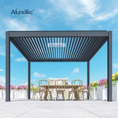 Alunotec Professional Outdoor Patio Gazebo Pergola Aluminium Terrace Roof Louvers For Garden Shading