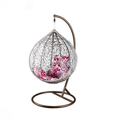 Wholesale Outdoor Garden Rattan Wicker Egg Shaped Hanging Cane Swing Chair with Stand