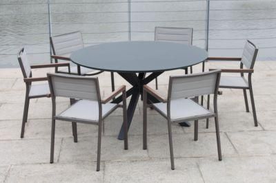 New European Outdoor Dining Table for 6 Round Patio Set