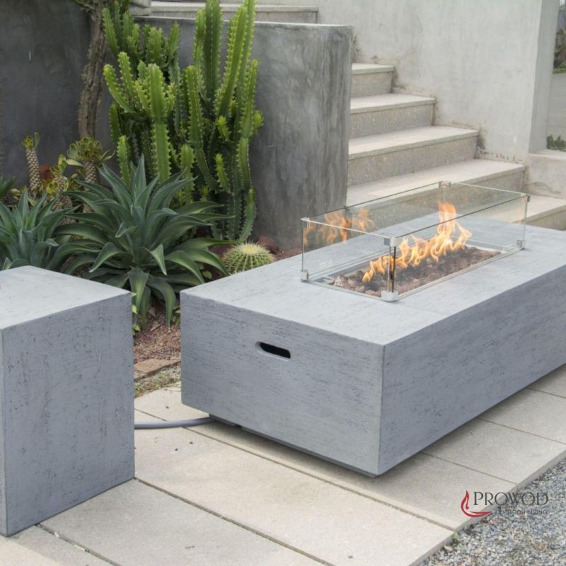 Concrete Propane Gas with CSA Certification Light Gray Outdoor Patio Heater Firetable
