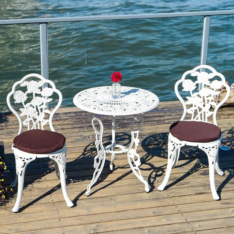 Unfolded and Garden Use Outdoor Cast Aluminum Table Set Furniture
