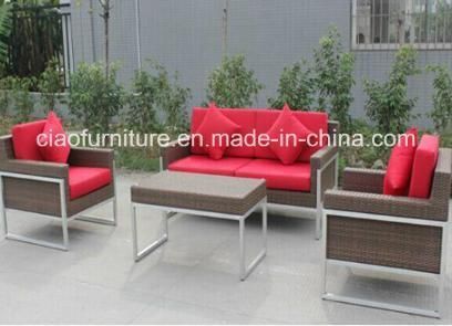 C-Foshan Design Outdoor Modern Wicker Sofa with Exposed Base