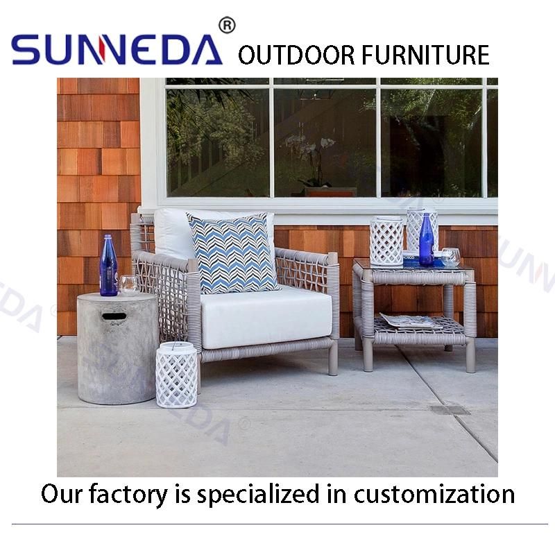 All Weather Bistro Patio Hotel Courtyard Garden Sofa with Table Furniture