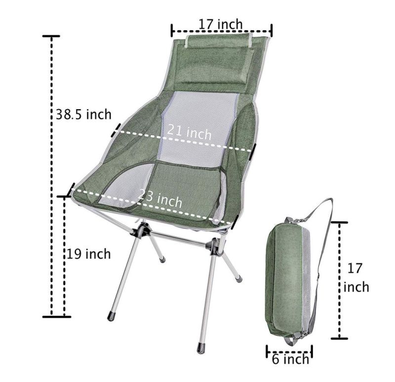 Green Color Big Size Folding Camping Chair