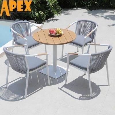 Modern Outdoor Luxury Dining Room Waterproof Aluminum Frame Furniture Set