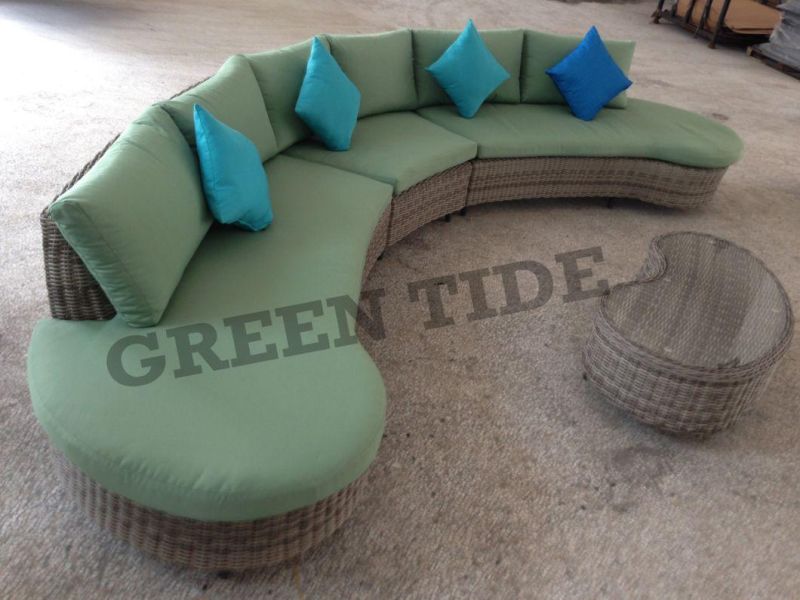 Classic All Weather Outdoor Garden Furniture Rattan Corner Sofa Set 4PCS