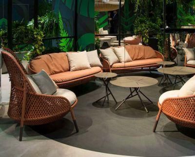 Zhida Factory Wholesale Hotel Project Modern Outdoor Sofa Set Rattan Outdoor Garden Furniture Leisure Chair