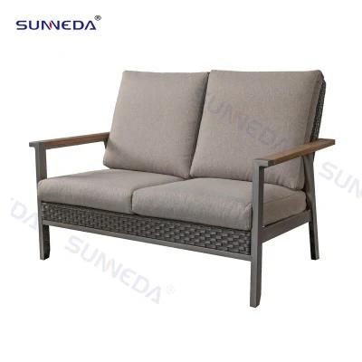 Aluminum Rattan Outdoor Chair Furniture Plastic Wood Leisure Sofa Set