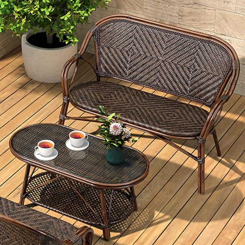 Outdoor Garden Patio PE Rattan Sofa and Table