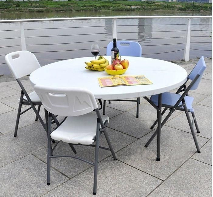 5FT 10 People Round Durable Outdoor Party Plastic Folding Table
