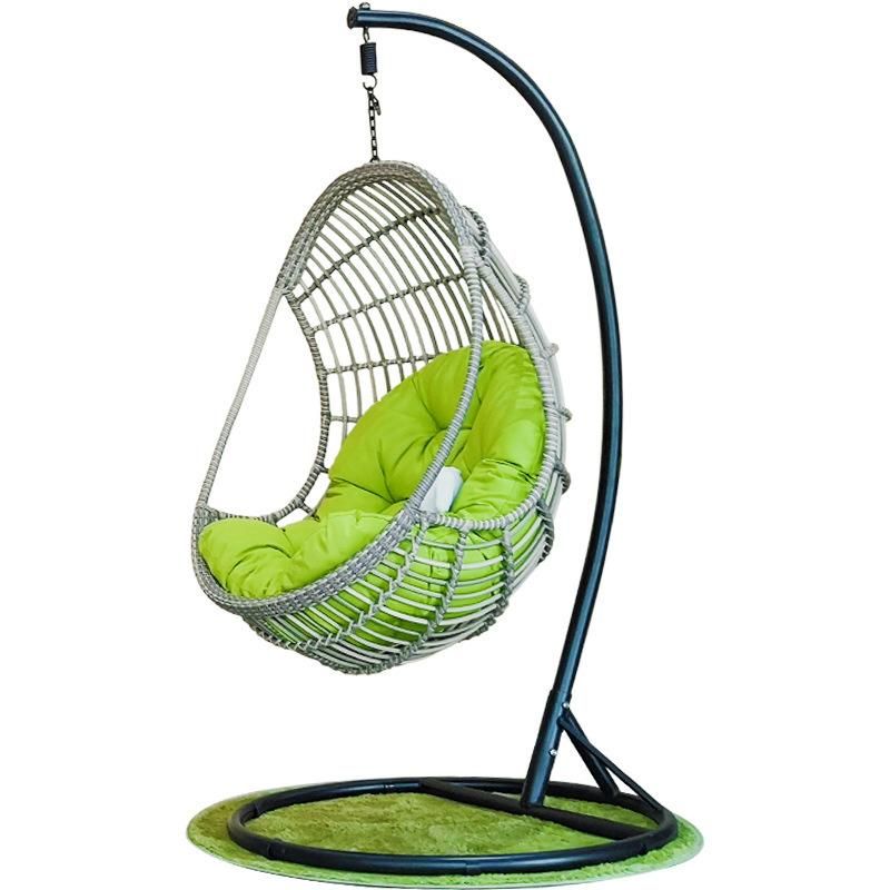 New Fashion Advanced Garden Hotel Furniture Rattan Hanging Swing Chair with Headrests