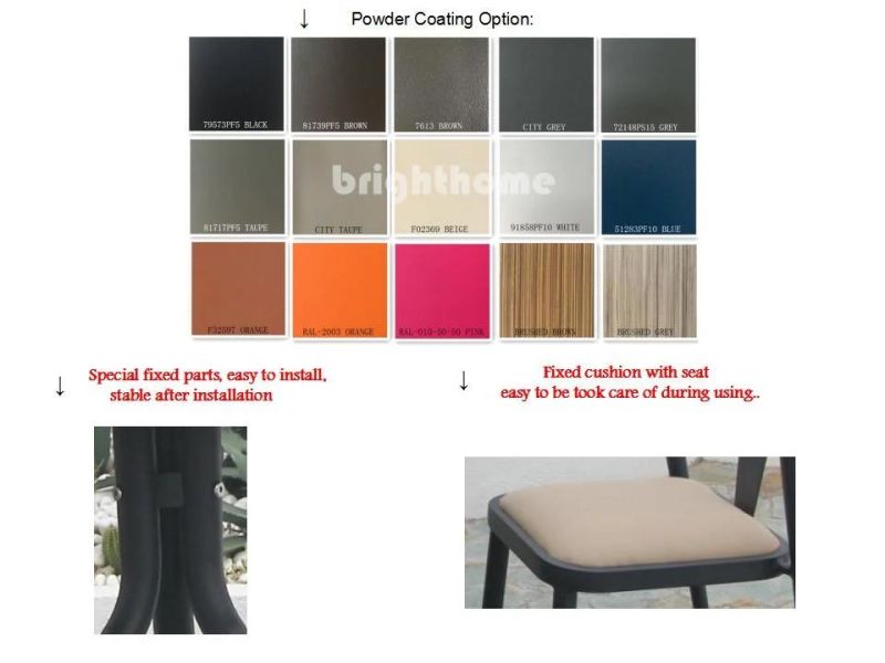 Aluminium Special Triangle Tubular Shape Leisure Set Coffee Outdoor Furniture