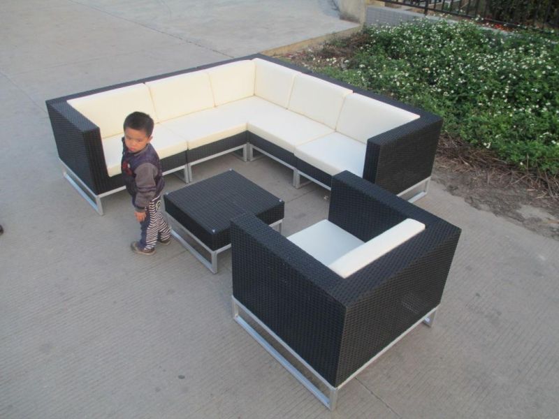 C-Modern Rattan Outdoor Furnitute Hot-Selling Sofa with Exposed Base
