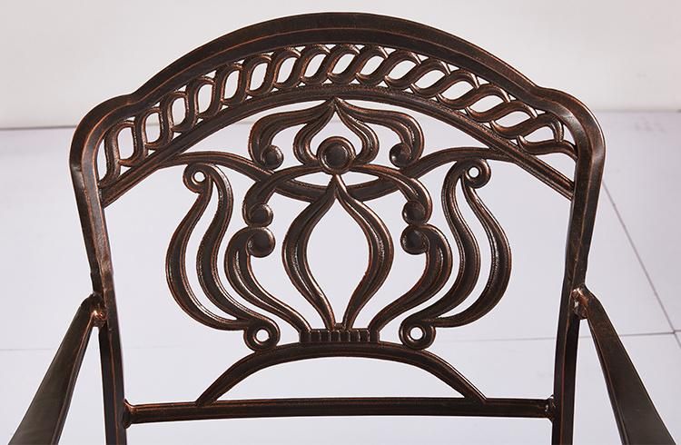 Garden Dinner Chairs Aluminum Outdoor Luxury Chair for BBQ Party