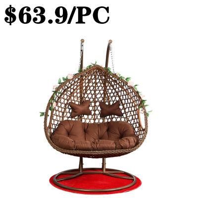 Garden Indoor Modern Egg Leisure PE Rattan Patio Swing Chair