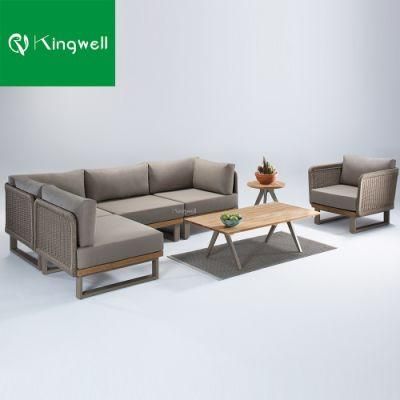 Modern Luxury Garden Outdoor Patio Furniture Teak Wooden Sofa Set with Wholesale Price